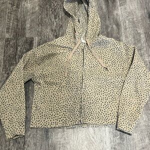 Leopard Print Zip-Up Hoodie
